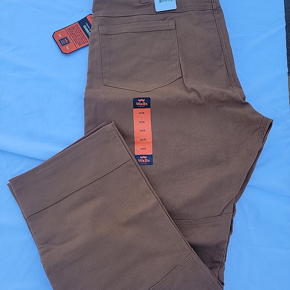 Walls Ditchdigger Work Pants. RUST. Doubleknee, heavy Duty flex fabric, cell pkt - Picture 4 of 9